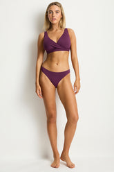 Essentials Edit Cross Front Multifit Bra / Sea Level Eco essentials claret