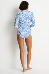 Reef Long Sleeve Rash Vest / Sea Level Reef denim blue