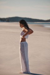 Shore Linen Panelled Beach Pant / Sea Level Shore linen white