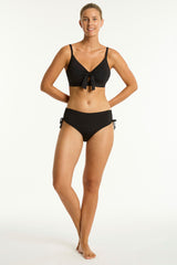Essentials Edit Tie Front DD/E Bralette / Sea Level Eco essentials black