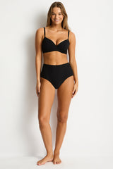 Spinnaker Panelled High Waist Pant / Sea Level Spinnaker black
