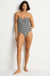 Costa U Bar Bandeau One Piece / Sea Level Costa print