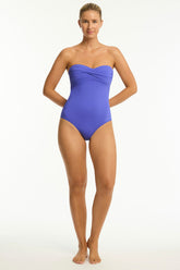 Essentials Edit Twist Bandeau One Piece / Sea Level Eco essentials iris