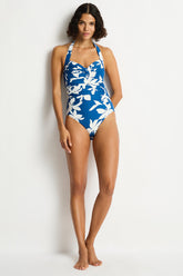 Leilana Twist Front Halter One Piece / Sea Level Leilana arctic