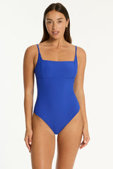 Spinnaker Square Neck One Piece / Sea Level Spinnaker cobalt