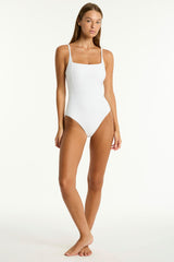 Spinnaker Square Neck One Piece / Sea Level Spinnaker white