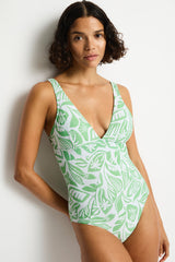 Reef Scoop Back Panel Line One Piece / Sea Level Reef matcha