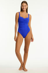 Eco Essentials Twist Front One Piece / Sea Level Eco essentials cobalt