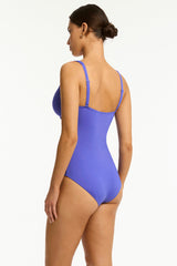 Essentials Edit Cross Front One Piece / Sea Level Eco essentials iris
