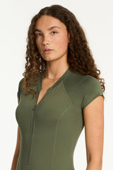 Eco Essentials Short Sleeve One Piece / Sea Level Eco essentials khaki