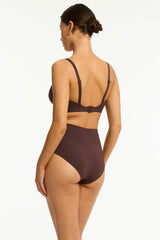 Essentials Edit Tie Front DD/E Bralette / Sea Level Eco essentials cocoa