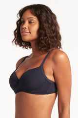 Eco Essentials Cross Front Moulded Cup Bra / Sea Level Eco essentials night sky