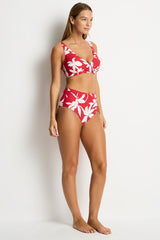 Leilana Cross Front Multifit Bra / Sea Level Leilana sangria