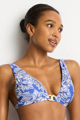 Palmera Chain Link Longline Tri Bra / Sea Level Palmera blue