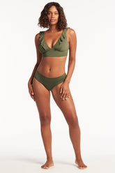 Eco Essentials Frill Bra / Sea Level Eco essentials khaki