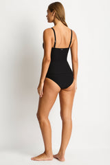 Spinnaker Cross Front Tankini / Sea Level Spinnaker black