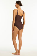 Spinnaker Cross Front Tankini / Sea Level Spinnaker cocoa