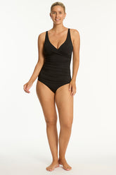 Eco Essentials Cross Front Tankini / Sea Level Eco essentials black