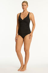 Eco Essentials Cross Front Tankini / Sea Level Eco essentials black