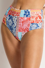 Coco Island High Waist Gathered Side Pant / Sea Level Coco island blue
