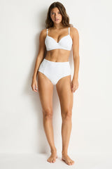 Spinnaker Panelled High Waist Pant / Sea Level Spinnaker white