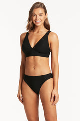 Honeycomb Regular Bikini Pant / Sea Level Honeycomb black