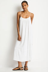 Sunset Tie Back Sundress / Sea Level Sunset white