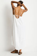 Sunset Tie Back Sundress / Sea Level Sunset white