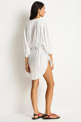 Salt Boho Shirt / Sea Level Salt white