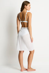 Salt Frayed Sarong / Sea Level Salt white