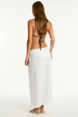 Tidal Linen Surf Skirt / Sea Level Tidal linen white