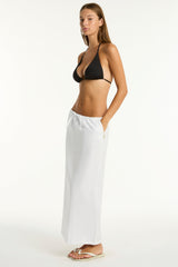 Tidal Linen Surf Skirt / Sea Level Tidal linen white
