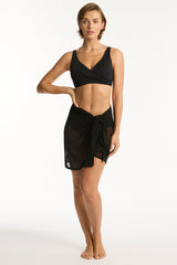 Eco Essentials Mid Length Mesh Wrap / Sea Level Eco essentials black