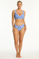Somerset Cross Front Multifit Bra / Sea Level Somerset denim blue