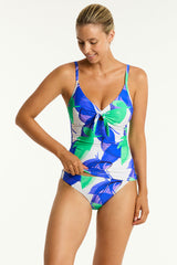 Sublime Tie Front DD/E Tankini / Sea Level Sublime cobalt