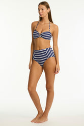 Biarritz Panelled High Waist Pant / Sea Level Biarritz french navy
