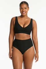 Honeycomb High Waist Pant / Sea Level Honeycomb black
