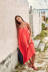 Resort Essentials Maxi Sundress / Sea Level Resort essentials flame