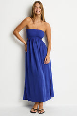 Sunset Cutaway Bandeau Dress / Sea Level Sunset amalfi blue