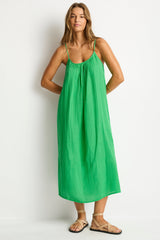 Sunset Tie Back Sundress / Sea Level Sunset kelly green
