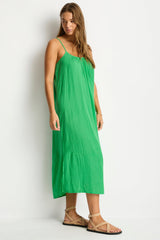 Sunset Tie Back Sundress / Sea Level Sunset kelly green