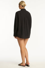 Sunset Beach Shirt / Sea Level Sunset black