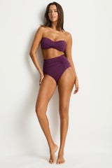 Essentials Edit Twist Bandeau / Sea Level Eco essentials claret