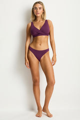 Essentials Edit Cross Front Multifit Bra / Sea Level Eco essentials claret