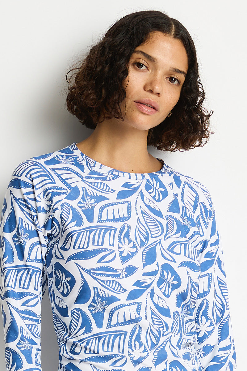 Reef Long Sleeve Rash Vest / Sea Level Reef denim blue