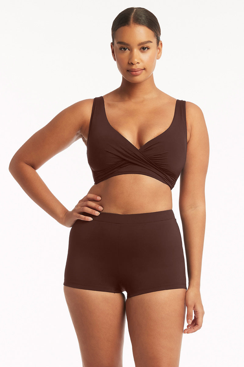 Essentials Edit Katie Boyleg Pant / Sea Level Eco essentials cocoa