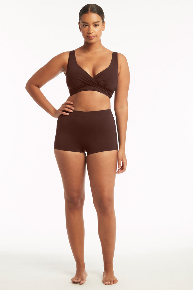Essentials Edit Katie Boyleg Pant / Sea Level Eco essentials cocoa