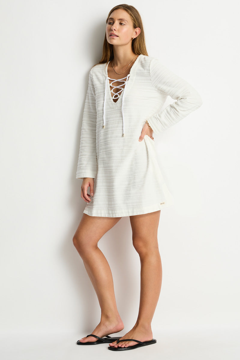 Horizon Lace Up Dress / Sea Level Horizon white