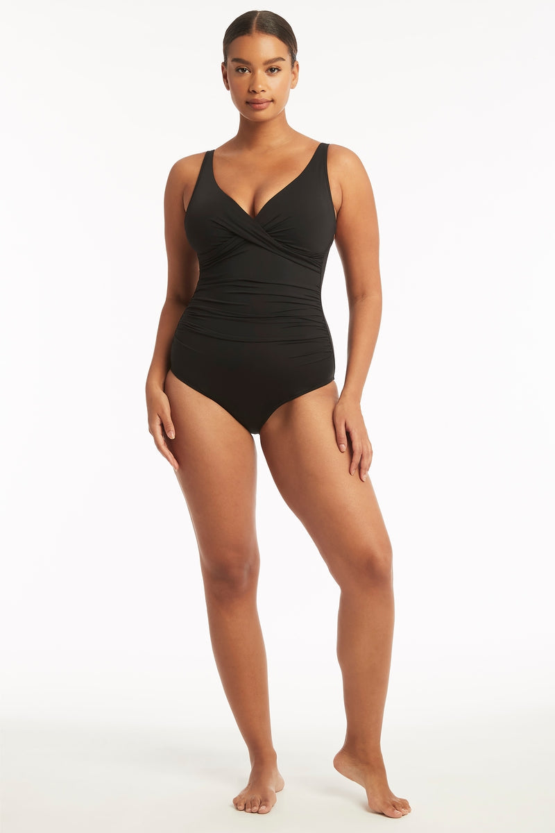 Eco Essentials Cross Front One Piece / Sea Level Eco essentials black