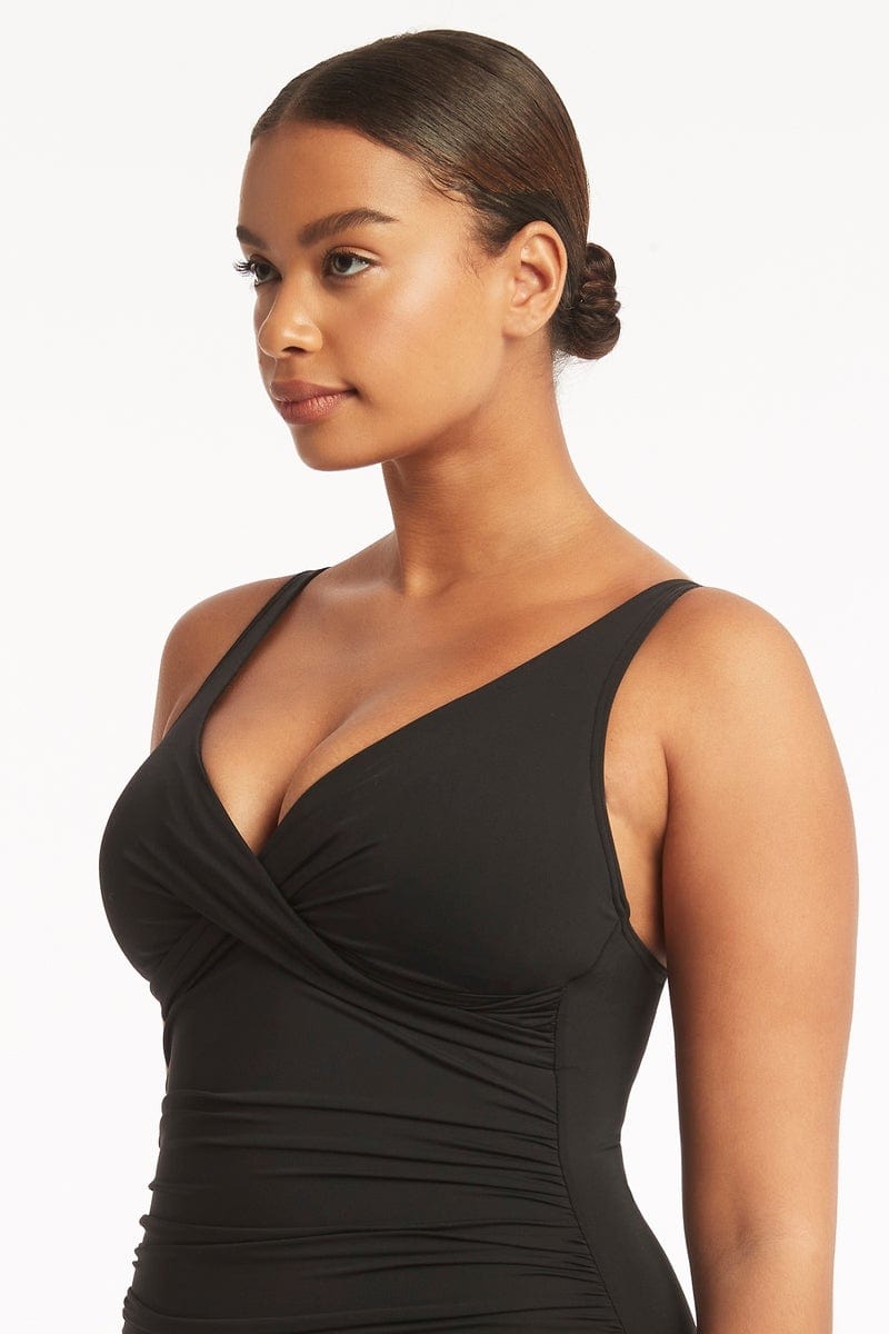 Eco Essentials Cross Front One Piece / Sea Level Eco essentials black